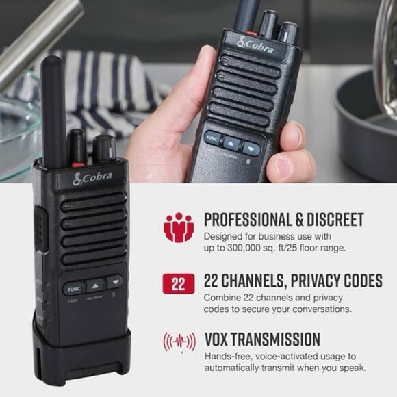 Cobra PX650 Two-Way Radio 6-Pack Walkie Talkies Long Range Rechargeable NEW - Picture 3 of 15